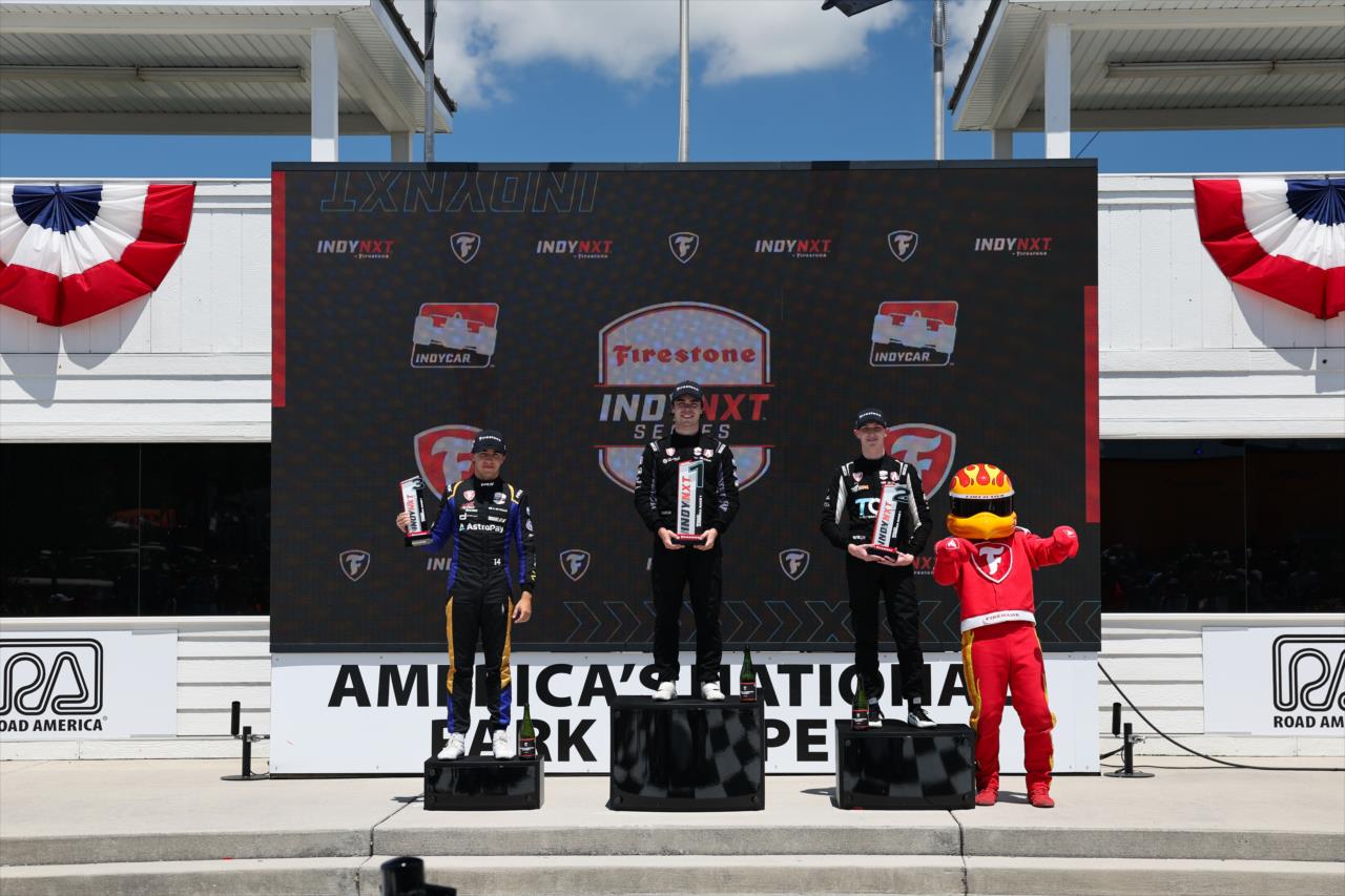 Alessandro de Tullio, Lochie Hughes and Josh Pierson - INDY NXT Presented by Firestone - By: Travis Hinkle -- Photo by: Travis Hinkle